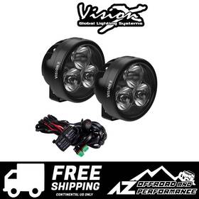 9956206 Vision X Cr-3 Hybrid Led Driving Light Kit Clear Pair 4200 Lumens 36w 6a