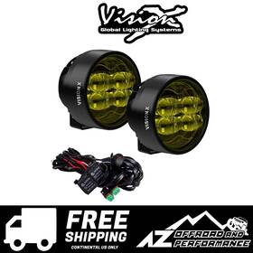 9957784 Vision X Cr-4 Fog Beam Led Driving Lights Kit Pair Yellow 5600 Lumens 80w 6.67a