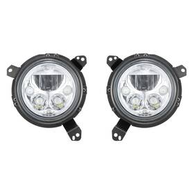 Ft20 Vision X Lighting 887009944487 18 Jeep Jl / Gladiator Vx Led Headlight Kit - Chrome White Halo