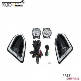Flc1007 Voleko-auto-parts For Ford Edge 2015-2018 Chrome Trim Bumper Fog Lights Lamps Switch Right Left