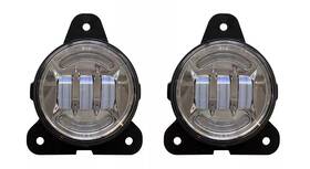 Hy6322b Volvo Vnl/vt 4gen Fog Light Full Led Lamps Chrome Housing Pair Set 2018