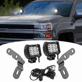 4w-70104029 Weisen 70201005 70203001 For 07-13 Chevy Silverado 1500 Hood Ditch Led Fog Light Pods Bracket Wire Kit