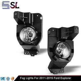 Winjet 606024423988 For Ford Explorer 11-15 Clear Lens Pair Bumper Fog Light Front Replacement Lamp