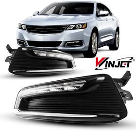 Winjet 731694093565 1 Pair Led Fog Lights For 2014-2020 Chevy Impala Clear Daytime Running