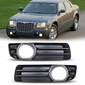 Winjet 755205901002 Fog Light Black Bezel Cover Pair For 2005 2006 2007 2008 2009 2010 Chrysler 300