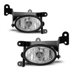 Winjet 782560379061 Pair Bumper Fog Lights For Honda Civic Coupe 2006-2008 Clear Lens Front Lamps