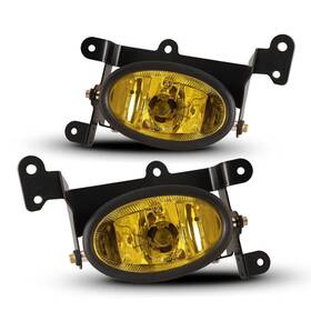 Winjet 782560379078 Pair Bumper Fog Lights For Honda Civic Coupe 2006-2008 Yellow Lens Halogen Lamps
