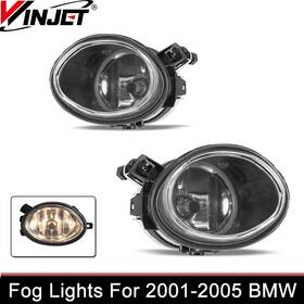 Winjet 782560379382 Pair Bumper Fog Lights For 2001-2005 Bmw E46 Clear Lens Replacement Front Lamp
