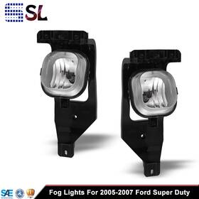 Winjet 782560379825 Pair Bumper Fog Lights For Ford F-250 F-350 2005-2007 Clear Lens Front Lamps