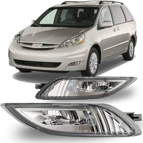 Winjet 794590998846 Pair Fog Lights For 2006-2010 Toyota Sienna Driving Bumper Lamps With Wiring Switch