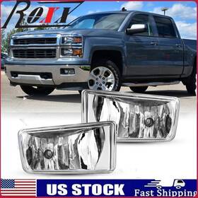 Ast-wj30-0156-09 Winjet Fog Lights For 07-15 Chevy Silverado 1500 2500 3500 Clear Projectors Lens Pair