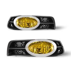 Sl-0318-12 Winjet For 2012 2013 Honda Civic Coupe Pair Fog Lights Lamps With Switch Wiring Yellow Len