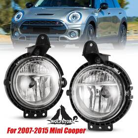 30-0509-09 Wolfstorm Fog Lights Clear For 2007 2008-2015 Mini Cooper Driving Front Bumper Lamps Pair