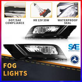 30-0621-09 Wolfx Fog Lights For 2017-2018 Ford Fusion Bumper Driving Lamp With Wiring Kit Switch