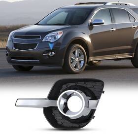 Wj30-0587-l Wolfx Driver Side Fog Light Bezel Cover With Chrome Trim For 2010-2015 Chevy Equinox