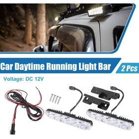 X Autohaux 718844542401 Car Daytime Running Light Bumper Grille Fog Lamp White 6-led Set Of 2
