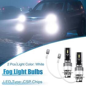 X Autohaux 718844571517 Auto Car H3 Fog Light Bulbs Led Headlight Bulb Csp Chips 80w White Set Of 2