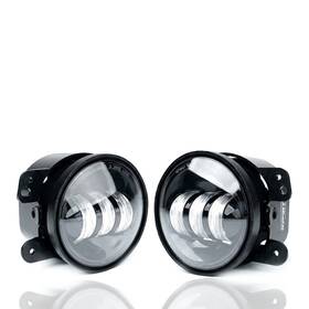 Jl-fl-jk-g1-w-1 Xprite 4 Inch Led Fog Lights For Jeep Wrangler Jk Jku 2007-2018 60w White Plug &play