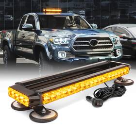 Xprite Sl-c108-g3-y 20 Inch 44 Led Emergency Strobe Light Bar Magnetic Roof Top Warning Tow Plow Truck