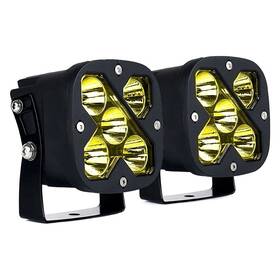 Wl-25cs-amber-2pc Xprite X-beam Series 3 Inch 2x25w Square Spot Beam Led Lights