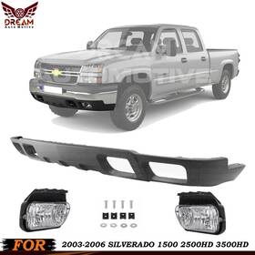 9610026 Xtreme Type Us Front Lower Valance And Fog Lights For 2003-2006 Silverado 1500 2500hd 3500hd