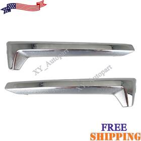 14550410 Xy-autopart 2x Left&right Front Fog Light Cover Trim Chrome For 2017-2018 Subaru Forester