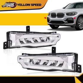 Yew58722 Yellowspeed Fit For 2017-2019 Bmw X3 X4 G01 G02 M40i Xdrive30i Led Fog Lights Lamps Lh And Rh