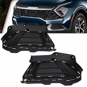 Wq-kia-061 Ylt Auto Fit 2023-2024 Kia Sportage Front Bumper Fog Light Cover Bezles Black Pair