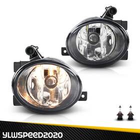 Big021705 Ylwspeed20 Pair Front Fog Lamp Light With Halogen Bulbs Fits Vw Touareg 2011-2014