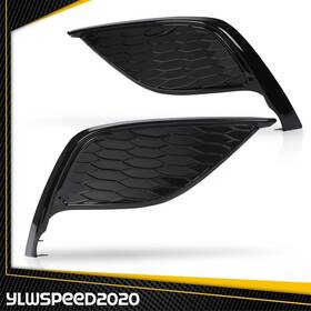 V-02flc2002abk Ylwspeed20 2x Front Bumper Fog Light Cover Lamp Frame Fit For 2021-22 Toyota Camry Se Xse
