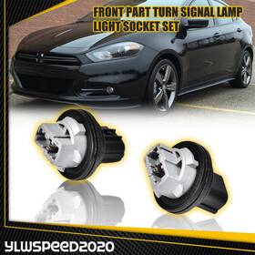Ylwspeed20 V-02sla3702pbk 2pcs Fit For 2013-2016 Dodge Dart Front Part Turn Signal Lamp Light Socket Usa