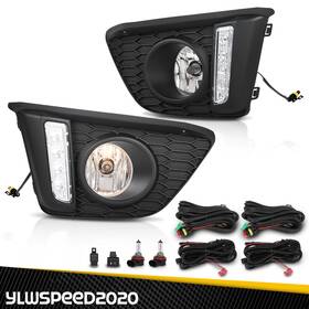 Ylwspeed20 Yl032205 Fit For 2014-17 Honda Jazz Halogen Front Bumper Driving Fog Lights With Wiring