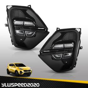 Yl042504 Ylwspeed20 Led Fog Light Daytime Running Lamps Drl Pair Fit For 2020-2021 Kia Sportage