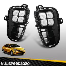 Yl20250318-3 Ylwspeed20 Fits Kia Rio 2018 2019 2020 Led Drl Running Light Front Fog Lamps With Turn Signal Yl20250318-3 Ylwspeed20 Fits Kia Rio 2018 2019 2020 Led Drl Running Light Front Fog Lamps With Turn Signal