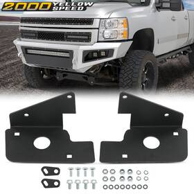 Ylw490369 Ylwspeed2000 Led Fog Light Mounting Bracket Fit For 07-14 Chevy Silverado 1500 2500 3500 Hd