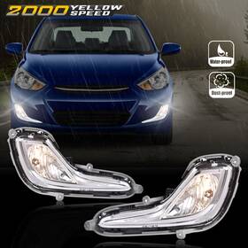 Ylw571182 Ylwspeed2000 Fit For 2012-2017 Hyundai Accent Sedan/hatchback Clear Bumper Fog Light New