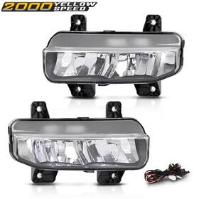Ylw816327 Ylwspeed2000 Pair Led Clear Lens Fog Lights Lamps Fit For 2019-2022 Dodge Ram 1500 2500 3500