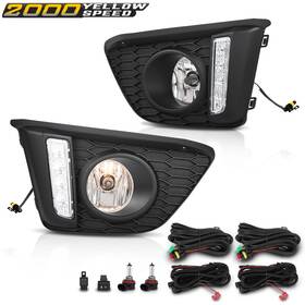 Ylw879460 Ylwspeed2000 Fit For 2014-17 Honda Jazz Halogen Front Bumper Driving Fog Lights With Wiring
