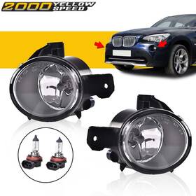 Ylw978341 Ylwspeed2000 Fit For 11-14 Bmw E84 X1 Clear Lens Bumper Fog Light Lamp Replacement Bulb Pair
