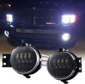 Sj-011253k Z-offroad 2pcs 63w Led Fog Lights Lamps Black For Dodge Ram