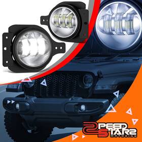 Zpd-flhay024ch Zpeedstarz Chrome Led Bumper Front Driving Fog Light For 18-26 Jeep Wrangler Jl Gladiator