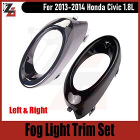 14493648 Zx Autoparts Front Fog Lamp Bezel Set Left Right Side For 2013-2015 Honda Civic