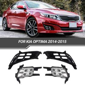 Bf-cp-om-1277 Zxmoto Pair Led Fog Lights Assembly Drl 4 Eyes Style Fit For 2014-2015 Kia Optima K5