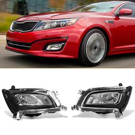 Cp-om-0312 Zxmoto For 2014 2015 Kia Optima Front Halogen Fog Lights And Bezels Passenger Driver 2pcs