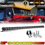 Auxbeam 32" Led Work Light Bar White&amber Strobe Driving 300W 6 Modes 30" 4WD. Fixed Price $63.04.