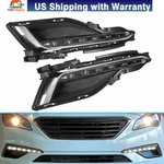 Left & Right Front Fog Light Led Drl Driving Lamp For 2015-2017 Hyundai Sonata. Fixed Price $91.90.