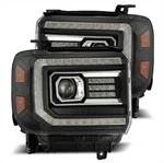 For 14-18 Gmc Sierra Alpharex Luxx Black Led Projector Headlights Lamps. Fixed Price $500.00.