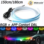 App Control Car Rgb Led Drl Hood Light Strip Engine Cover Daytime Running. Fixed Price $18.79.