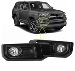 Fog Lamp Light For 14-24 Toyota 4RUNNER Limited And Gloss Black Bezel With Bulbs. Fixed Price $86.91.