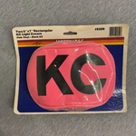 Vintage Kc Hilites Rectangle 5"X7" Fog Light Covers Hot Pink Vinyl #5109. Fixed Price $199.99.